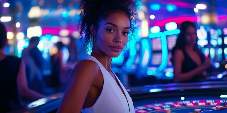 Habanero live blackjack table with multi-camera feed on mobile screen